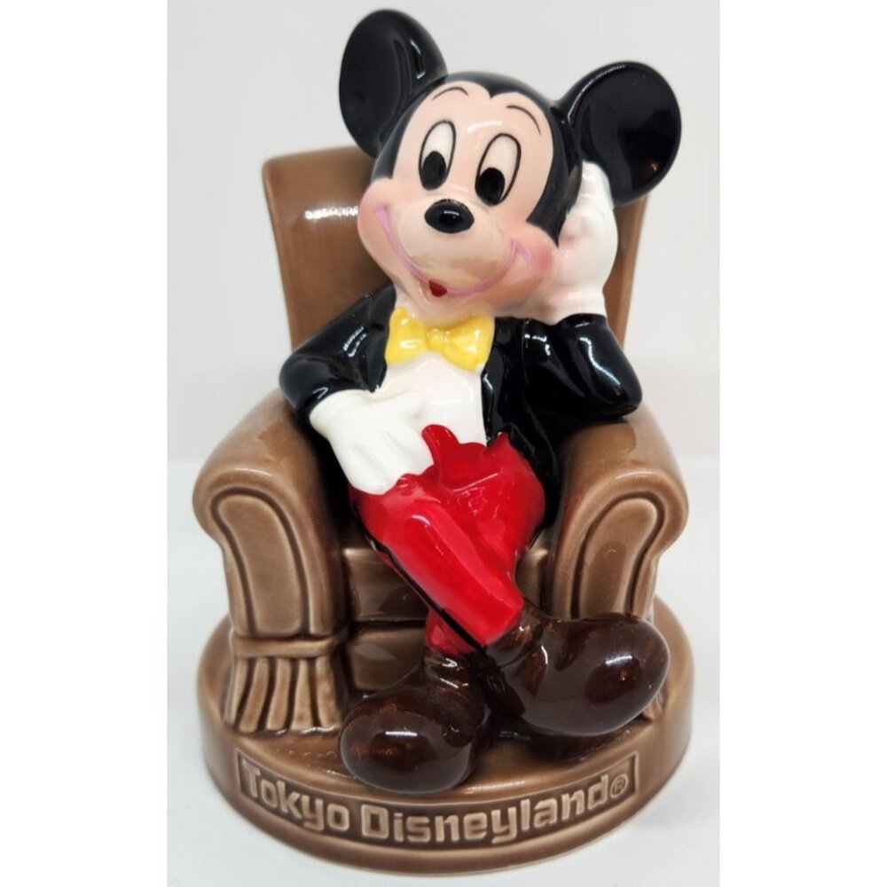 Vintage Walt Disney Company Tokyo Disneyland Mickey Mouse Chair Coin Piggy Bank